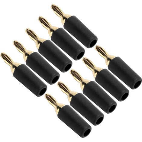 Lot de 10 fiches banane mâles 2.5mm laiton doré à soudier anti-explosion pour socle ressort 10A 30V AC 60V DC (1/5)