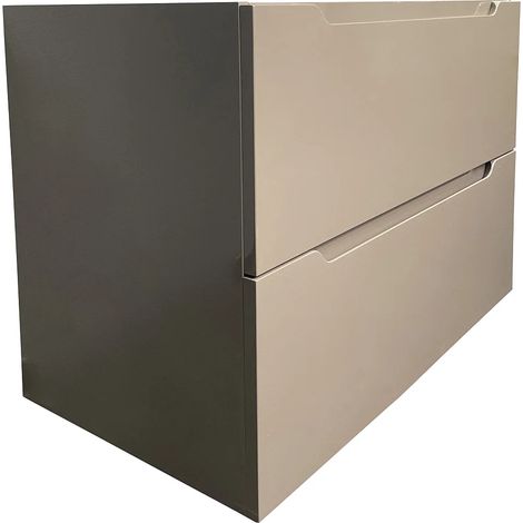 Mobile sotto lavabo sospeso 80 cm Tortora - STEFANIE (1/4)