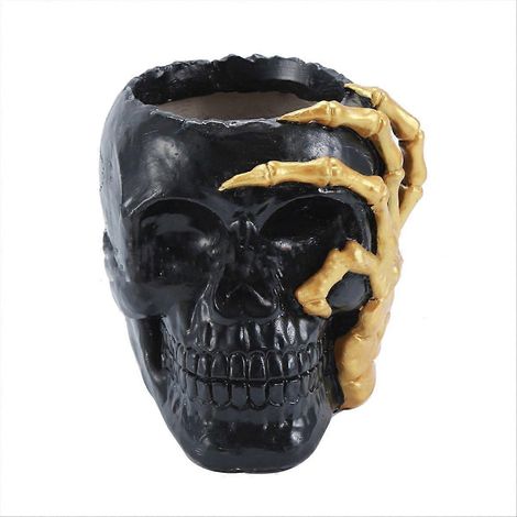 Maison Decoration Skull pot de fleur jardin pot de plante B (1/5)