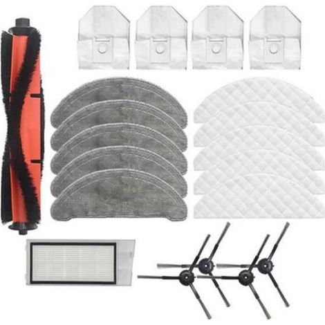 Brosse Rouleau - Filtre HEPA - Compatible Avec Aspirateurs Sans Sac - Pour Robot Et Trainant - Lot De 6 Pieces (1/4)