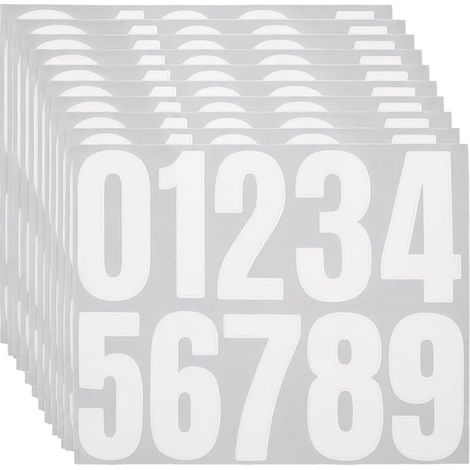chiffres autocollants de 10 cm pour portes, fenêtres, voitures, chiffres blancs pour maison, extérieur, fenêtres et voitures (1/5)