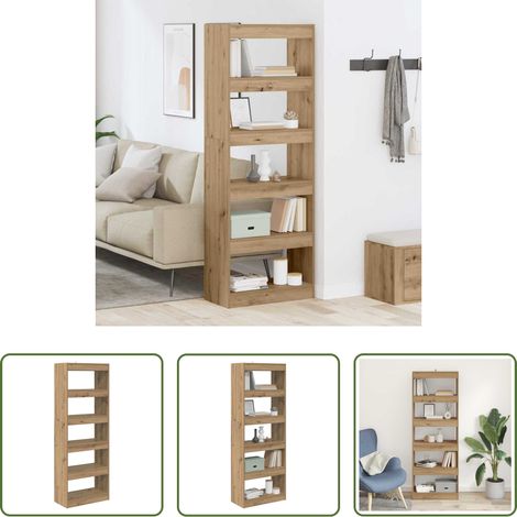 vidaXL Wohnzimmerregal -  Bücherregal Artisan-Eiche 60 x 30 x 166 cm Holzwerkstoff (1/5)