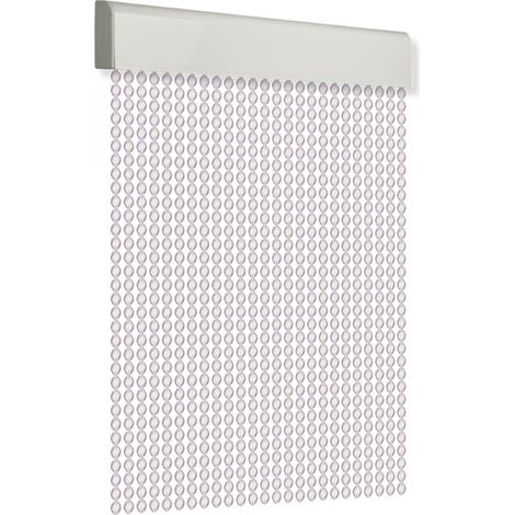 Türvorhang 90x210cm Spiralkordel Nr. 5 malve-weiß (1/3)