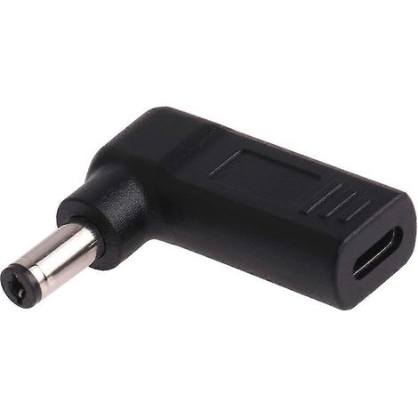 Adaptateur coudé USB-C / Type-C femelle vers fiche mâle 5,5 x 2,1 mm (1/3)