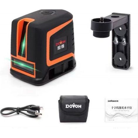 Nivellement automatique laser rechargeable, niveau laser croisé de haute précision avec un angle d'expansion horizontal et vertical de 150 ° niveau laser électronique, adapté à l'inclinaison (1/5)