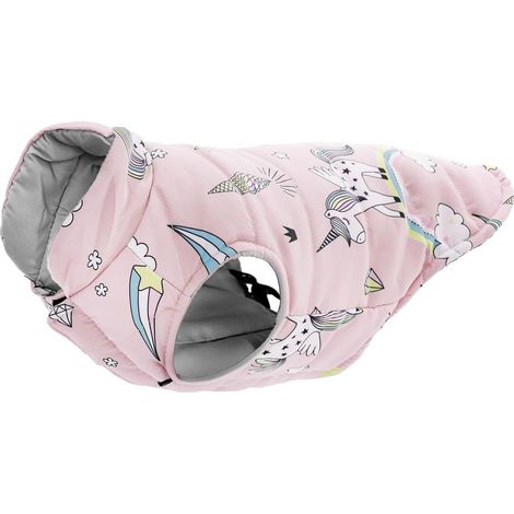 Manteau imperméable pour Chiens avec élastiques pour Pattes arrière et Trou de Laisse. Idéal pour Chaque Climat  Rose, 2XS (1/3)