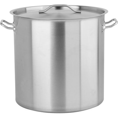 Hoher Kochtopf mit Deckel 40x40 cm, 50 l, Edelstahl 201 (1/2)