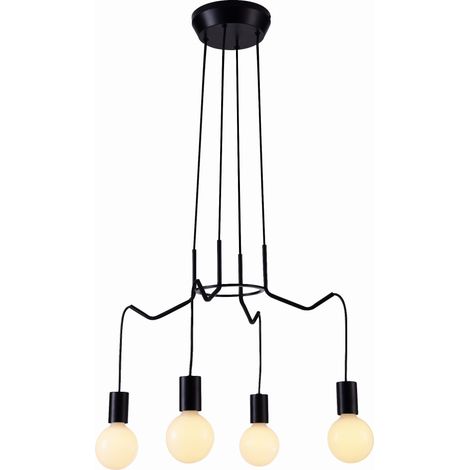 Lampadario Candellux Basso 34-71019 4xE27 nero metallo (1/2)