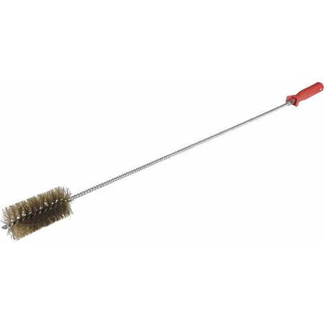 Rohrbürste mit Stiel aus vermessingtem Stahl Durchmesser 60mm  Stiel 8mm