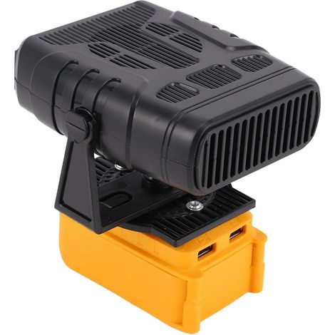 Chauffage alimenté par Batterie, Petit Radiateur Rechargeable, Ventilateur électrique pour Camping Plein Air,Chambre à Coucher Bureau, 2Sorties USB, 55-85 ℃ (sans Batterie) (1/5)