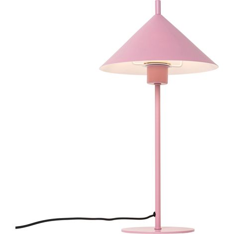 QAZQA Diseño Lámpara de mesa de diseño rosa - Triangolo Acero Redonda Adecuado para LED Max. 1 x 25 Watt (1/5)