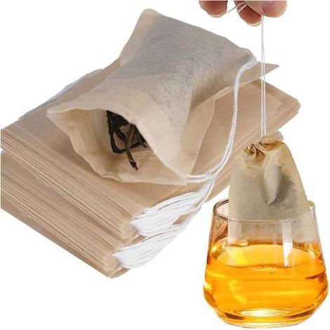 600 sachets de thé jetables pour thé en vrac, sachets vides avec cordon de serrage (1/5)