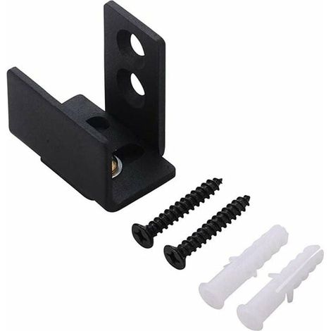 Guide De Sol Pour Porte Coulissante - En Acier Carbone - Épaisseur Porte 2,5 À 3,5 Cm - Noir Mat - 1 Pièce (1/5)
