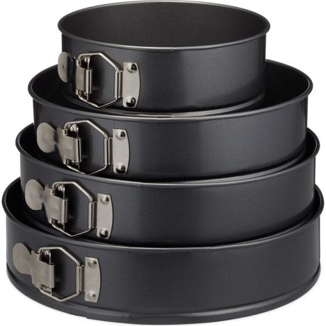 Lot de 4 moules à charnière, Ø : 18 cm, 24 cm, 26 cm, 28 cm (1/5)