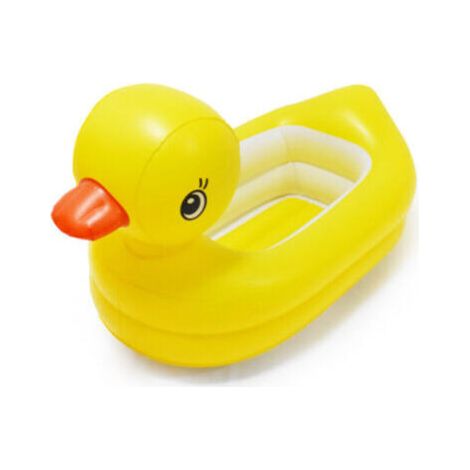 Vaschetta da bagno gonfiabile per neonati a forma di anatra, portatile, per neonati e bambini piccoli, mini piscina gonfiabile con doccia integrata, per maschietti e femminucce.