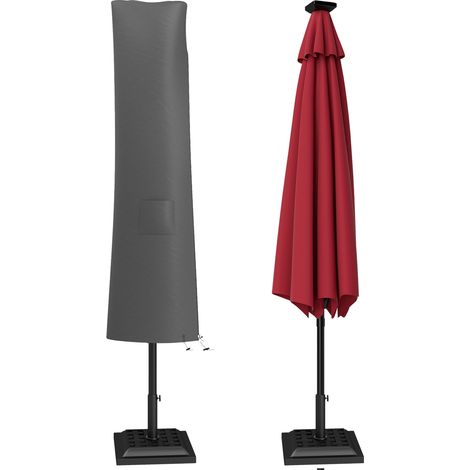 Outsunny Parasol Umbrella Cover, Outdoor Protector for Garden, Grey (1/5)