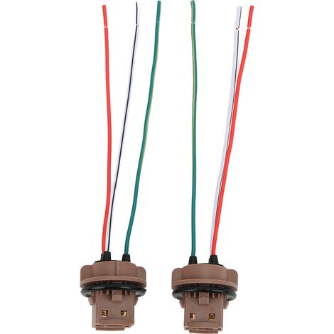 Lot de 2 douilles feu stop connecteur femelle LED 12V 50W 6000K ABS résistant chaleur corrosion compact pour auto vélo remorque bateau équipement industriel (1/5)