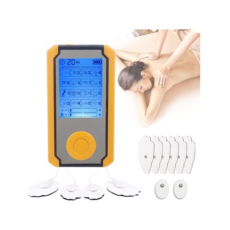 Appareil de massage TENS rechargeable avec double prise et 16 modes Cuich-AquaForge