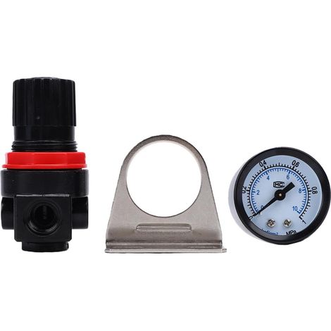 1/4in PT AR2000 régulateur de compresseur d'air manomètre jauge de soupape de commande pour compresseurs pneumatiques de garage automobile (1/5)
