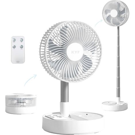 AMXCNOY Wiederaufladbarer, teleskopierbarer tragbarer Ventilator mit Fernbedienung (1/5)