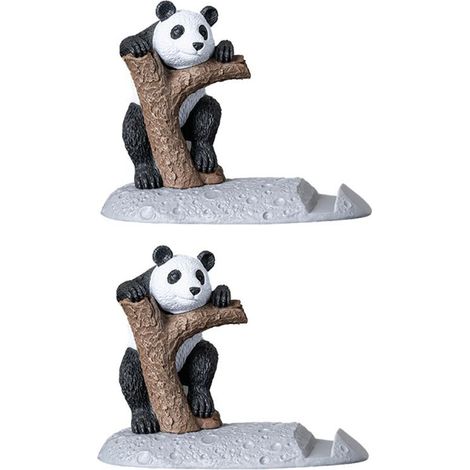 Simpatico supporto per telefono a forma di panda, piccolo ornamento, supporto per tablet, decorazione a tema panda, decorazione per casa e ufficio (1/4)