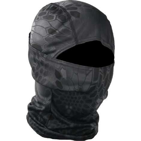 Tarnmuster-Sturmhaube für Rad- und Motorradfahren, Outdoor-Trainingshelm – Black Zebra