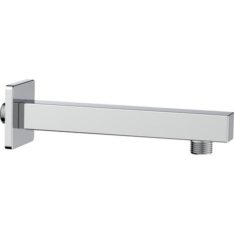 Braccio doccia quadrato lungo 20 cm con rosone (1/3)