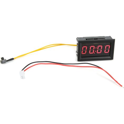 Rote LED-Autouhr - Leuchtende elektronische Digitaluhr (1/5)