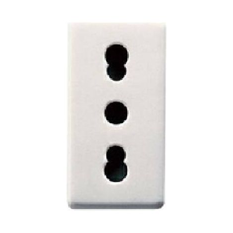 Presa Gewiss GW20203 - 10/16A Bipasso Italiana Standard - Bianca (1/3)