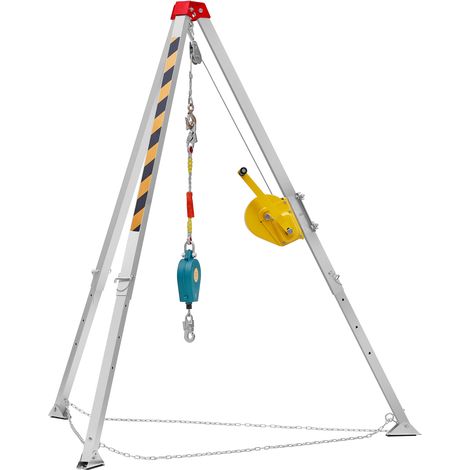 Mophorn-Stativsatz für beengte Räume, 1800 lbs Winde. 7' Beine und 98' Kabel. 32,8' Absturzsicherung. Inklusive Gurt und Aufbewahrungstasche für herkömmliche beengte Räume.