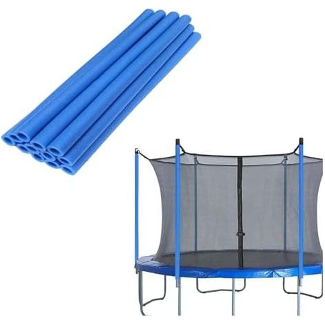 Lot de 12 manchons en mousse pour poteau trampoline, 88 cm, rembourrage protection étanche tube rond, housse éponge anti-collision filet sécurité des bleu -