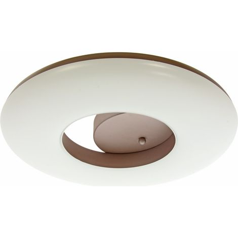 Barcelona Led – Plafonnier LED 24W 2160lm – Aluminium laqué or rose – Diffuseur polycarbonate opaque – Angle d'ouverture 120º – Blanc chaud 3000K