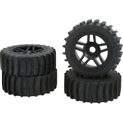 4pcs Pneus Caoutchouc Universels Pièces Améliorées Roues Jantes pour Voiture ARRMA 1/7 1/8 1/10 (1/5)