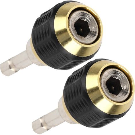 Porte-embout de tournevis, adaptateur de mandrin de perceuse portable en acier inoxydable 2 pièces 60 mm, pour perceuse à main électrique facile à installer et à démonter (1/5)
