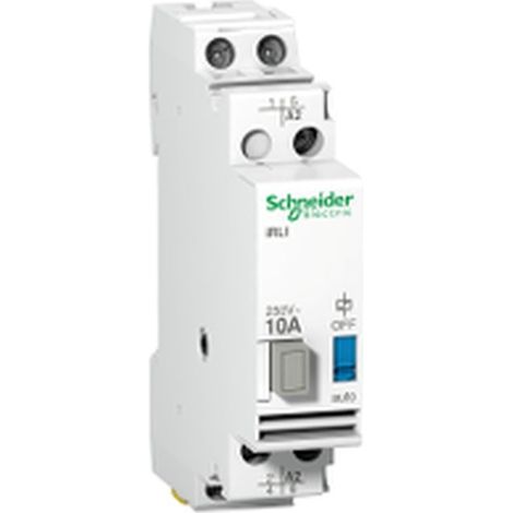 Relé ACTI 9 iRO 10A 230/240V CA, 1 C/A + 1 NA, montaje en carril DIN, IP20