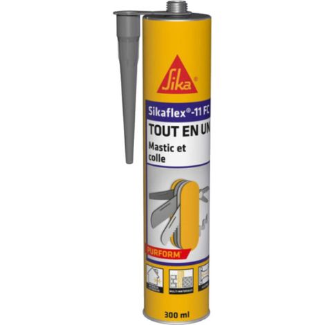 Mastic de fixation Sikaflex 11 FC Purform – Pour béton, métal, bois, verre – 300 ml – Résistance mécanique et aux intempéries
