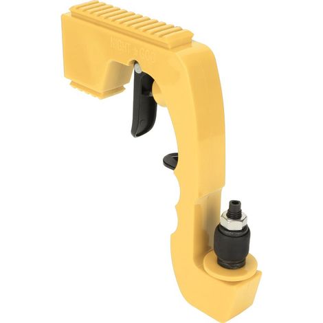 Spray à champagne en plastique jaune, idéal pour les soirées arrosées. (1/5)