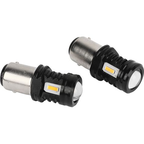 1 Paar 1157 LED-Bremslichtlampen 120W 3000LM BAY15D Tagfahrlichtlampen für PKW, SUV, LKW, Wohnmobil, gelbes Licht / 3000K (1/5)