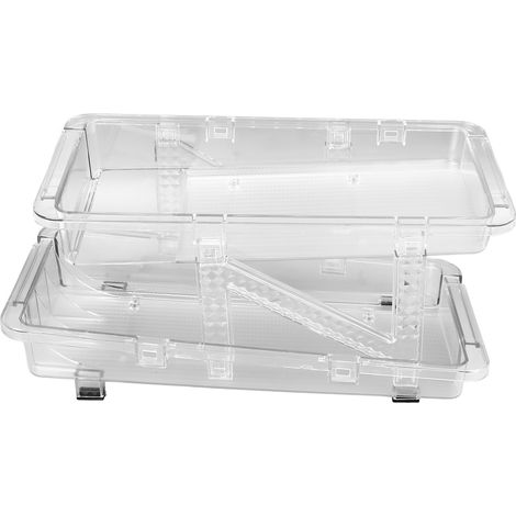 2 couches distributeur auto déroulant transparent pour canettes de soda, réglable, pour réfrigérateur, placard, plan de travail, 2 pièces (1/5)