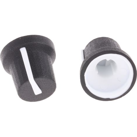 Bouton de potentiomètre RS PRO, Axe de 6mm, Diamètre de 16.8mm, Enfichable