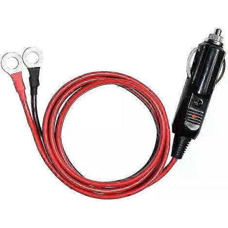 Zigarettenanzünderstecker-Verlängerungskabel mit O-Ringkabelschuh, 14 AWG, passend für Kfz-Wechselrichter, Luftpumpen, Sprühgeräte, Kompressoren – JXLGV (1/5)