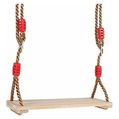 Balançoire Enfant Adulte Siège de balançoire en Bois pour Jardin Extérieur Intérieur 40x16.2x1.2 CM-Fei Yu (1/4)