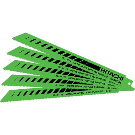 Lame per seghetto alternativo Hikoki RM50B S1025VF da 200 mm, confezione da 5 pezzi.