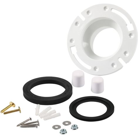 1 kit de joint de toilette RV bride ABS, noir, blanc (1/3)