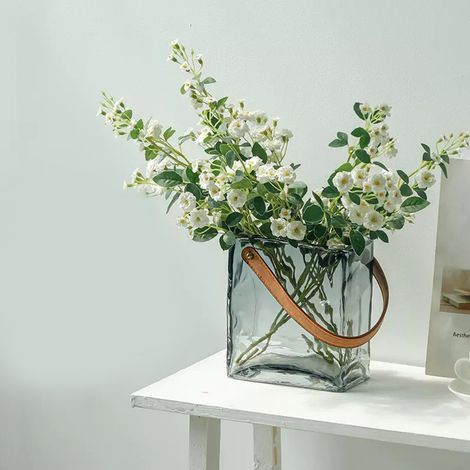Vaso in vetro originale per borsa - Acquario decorativo fatto a mano (1/5)