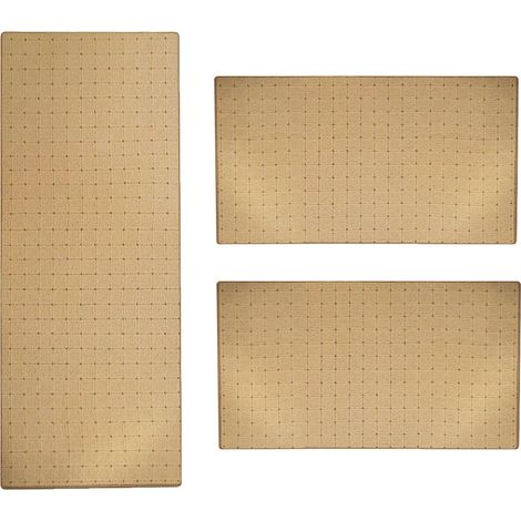 Bettumrandung Rapido Beige 1 Läufer 80 x 300 cm + 2 Brücken 80 x 150 cm