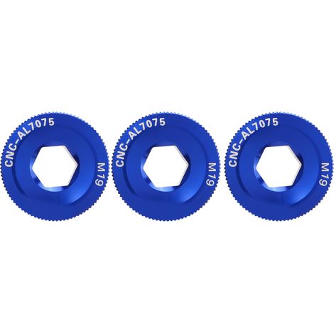 3 vis M19 Vis de Cache-Manivelle en Alliage d'Aluminium Antirouille Haute Précision pour VTT Bleu (1/5)