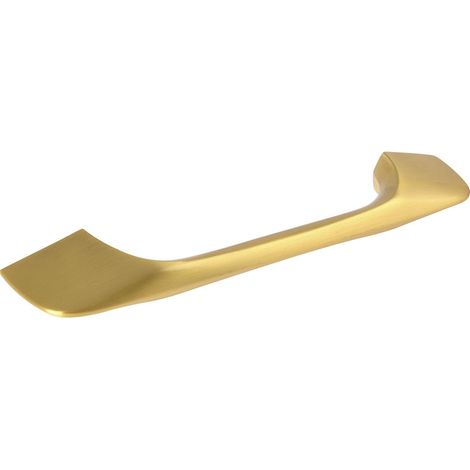 Poignée de meuble LA 128/160 mm – Largeur 176,2 mm, design en zinc moulé sous pression, doré mat (1/2)