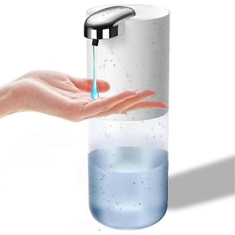Distributeur automatique de savon moussant - Distributeur de savon sans contact de 400 ml avec capteur réglable et distributeur de gel hydroalcoolique électrique (1/5)