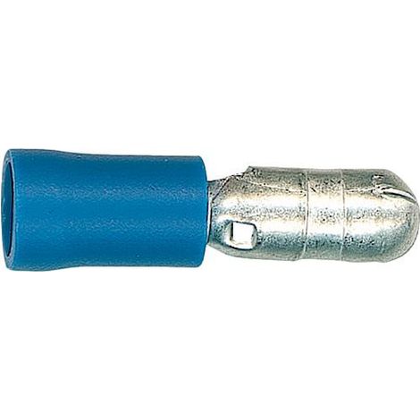 Fiche coaxial semi-isolee 2,5 mm², 4,0 mm Couleur bleu, emballage  :  100 pcs (1/2)